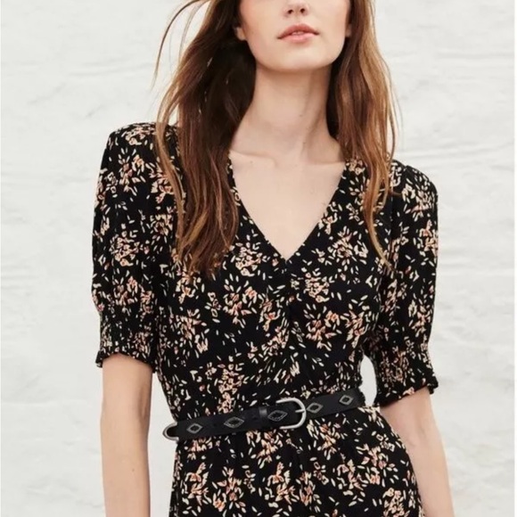 ba&sh Black and Pink Maxi Dress - Picture 2 of 8